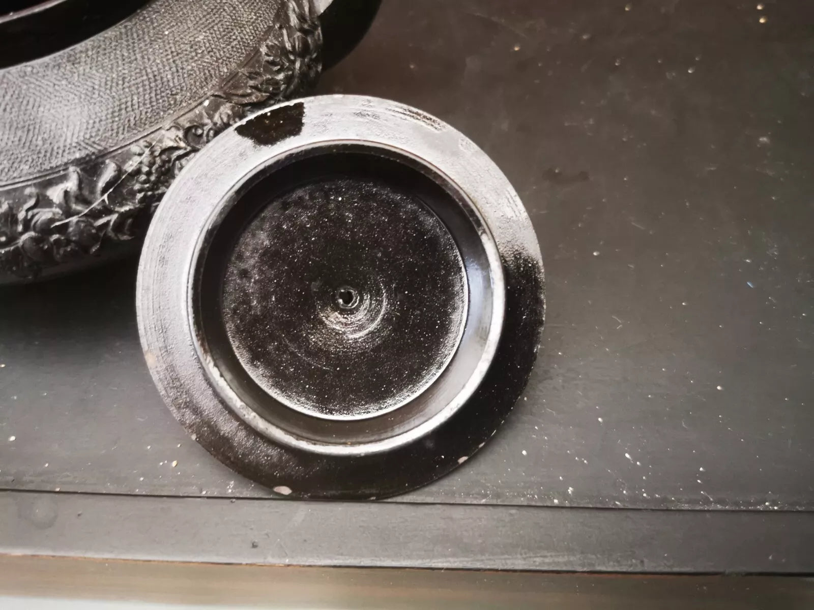 RARE ANTIQUE CYPLES SPODE 1815 TO 1820 BLACK BASALT SMALL TEAPOT GOOD CONDITION