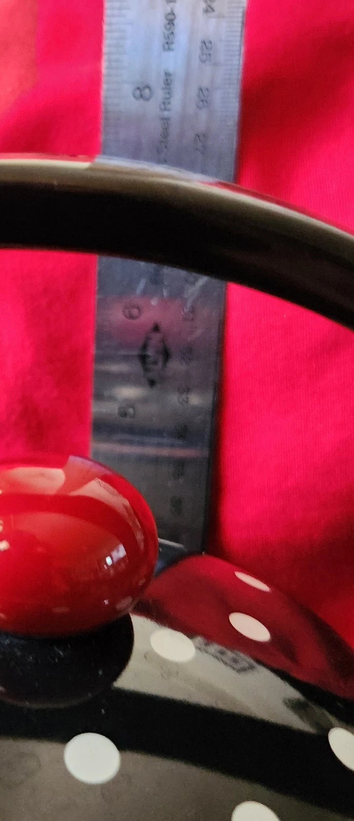 New Supreme Housewares Novelty Enamel Whistling Rooster Tea Kettle, Poka-dot