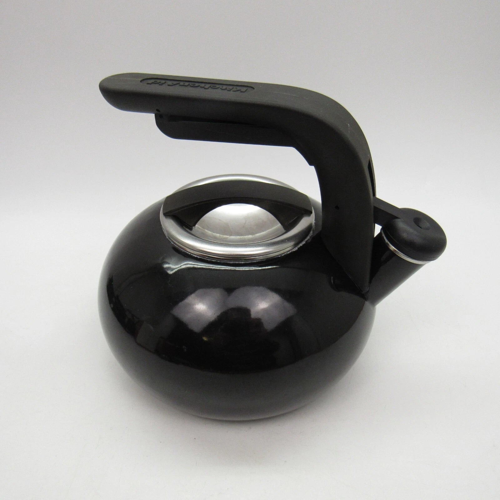 KitchenAid 1.5qt Quart Black Enamel Whistling Teakettle Teapot