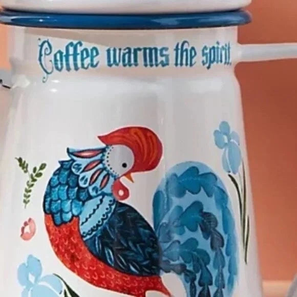 NWT Anthropologie Jennifer Paxton Parker Svenske Rooster Teapot