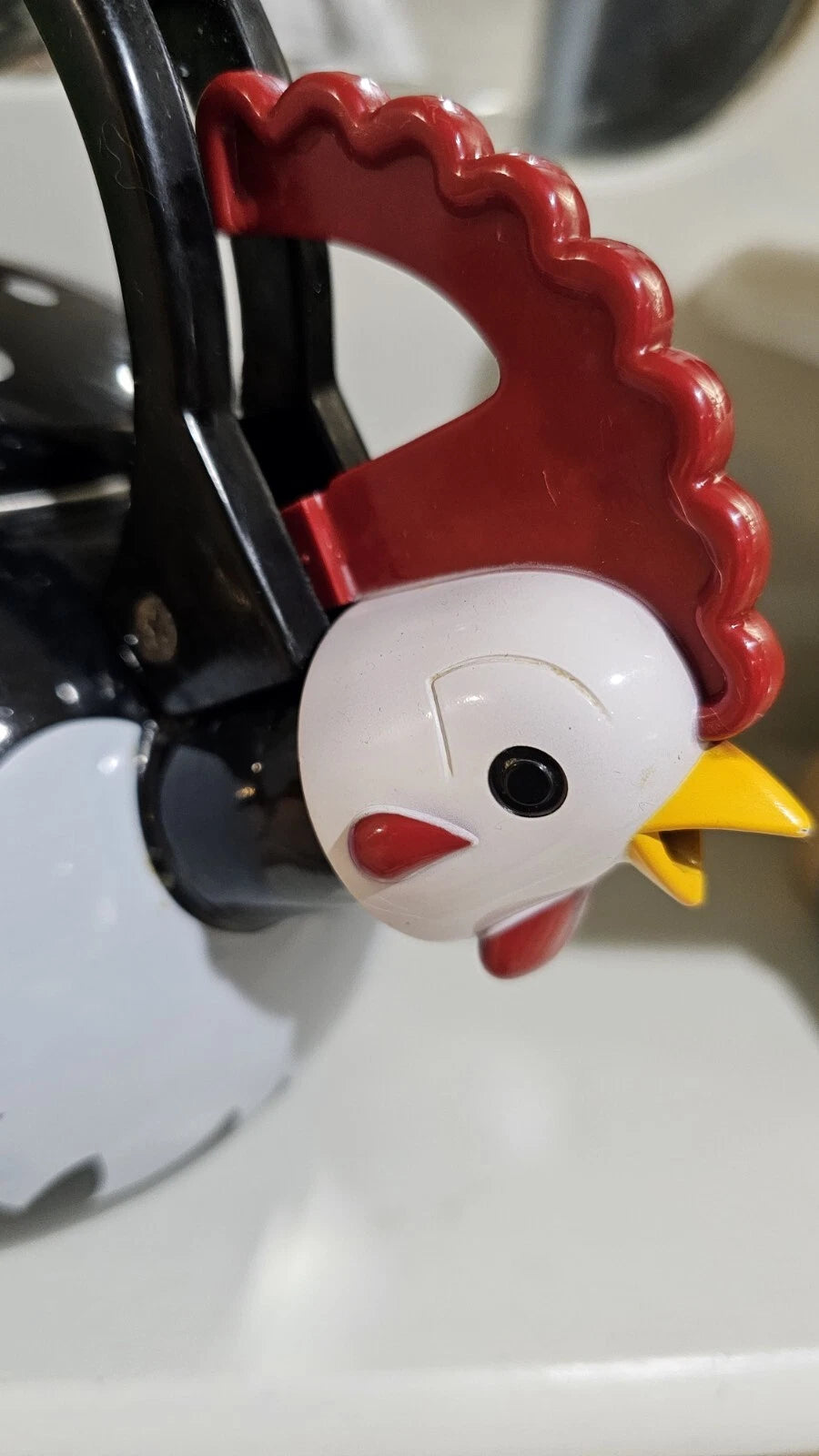 Supreme Housewares Novelty Enamel Whistling Rooster Tea Kettle