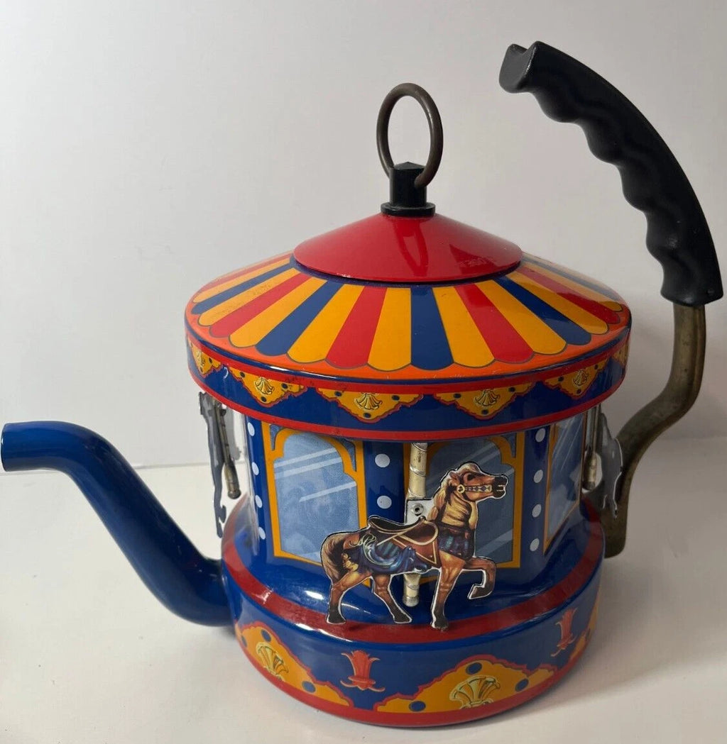 MKI Kamenstein World of Motion Tea Kettle Teapot Carousel FOR PARTS OR DISPLAY