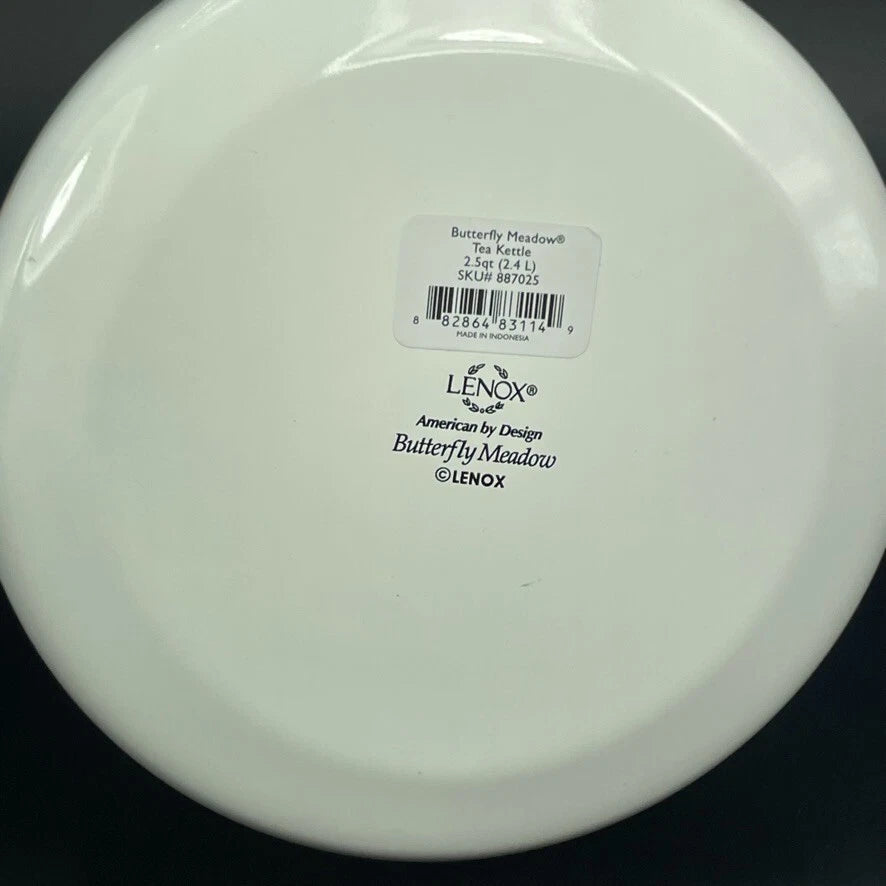 Lenox Butterfly Meadow Enamel Tea Kettle 2.5 Quart #887025 New with Tags No Box