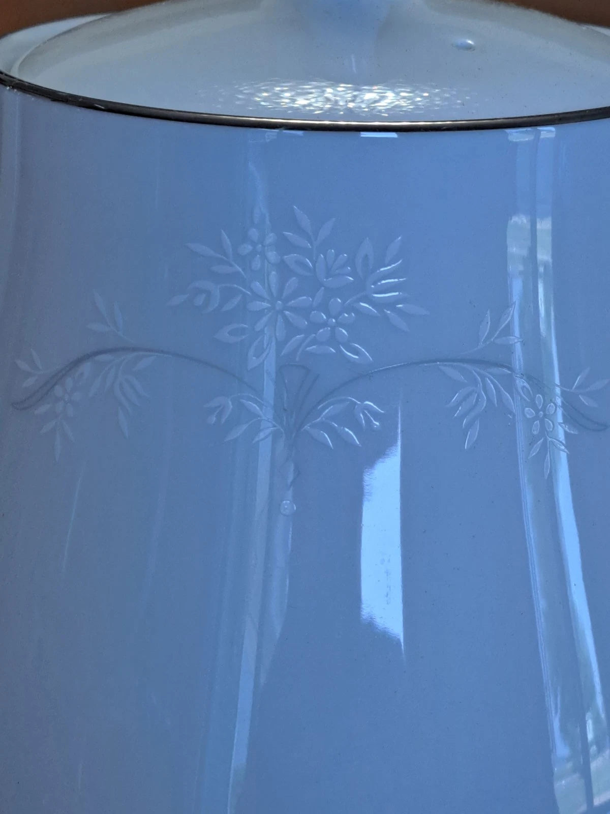 Noritake 6441 Whitebrook Pattern 6 5/8" Teapot/Coffee MCM Floral Bouquet Design