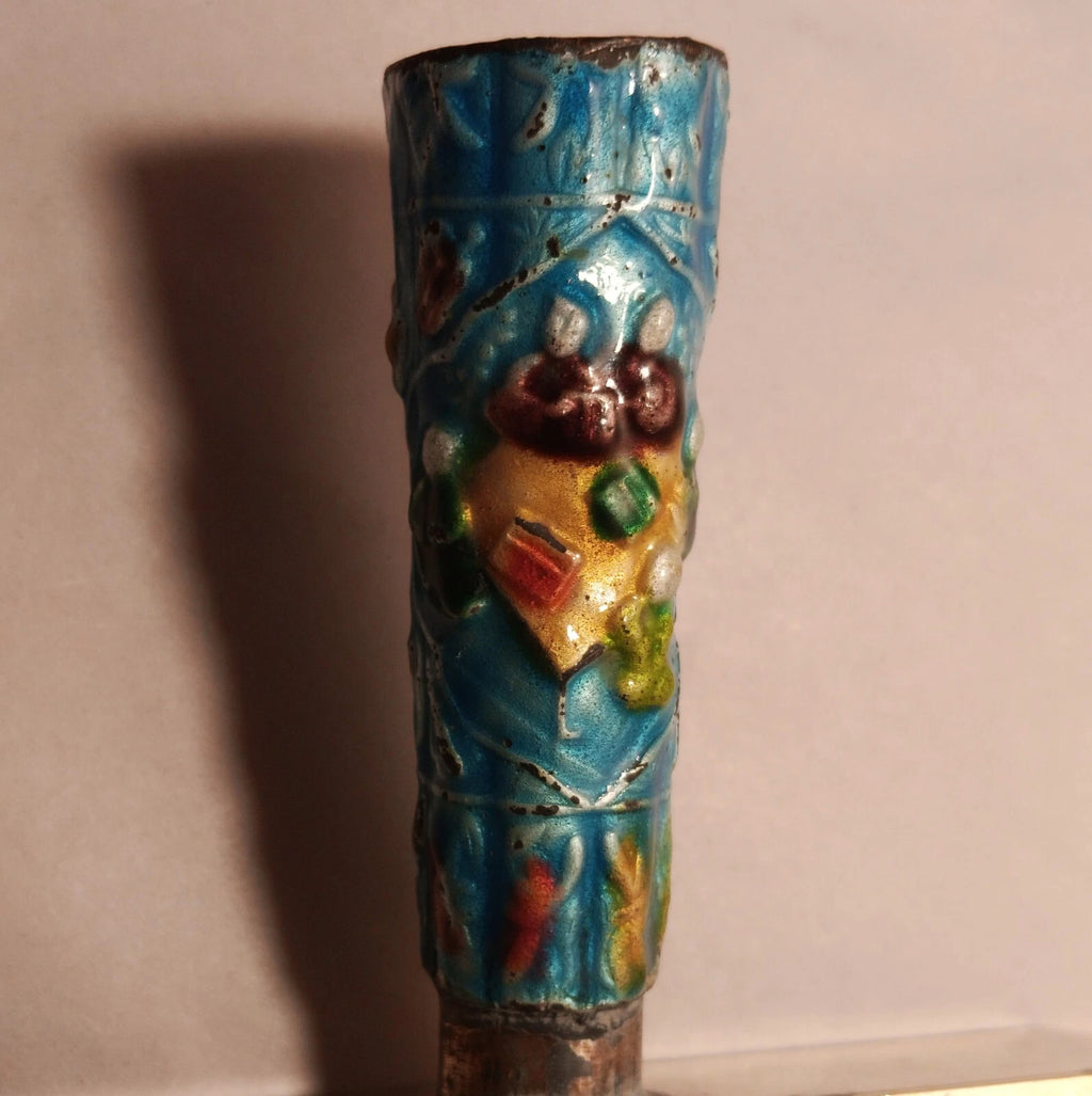 CRUMB CATCHER vtg chinese blue enamel cloisonne coin box teapot vase urn book