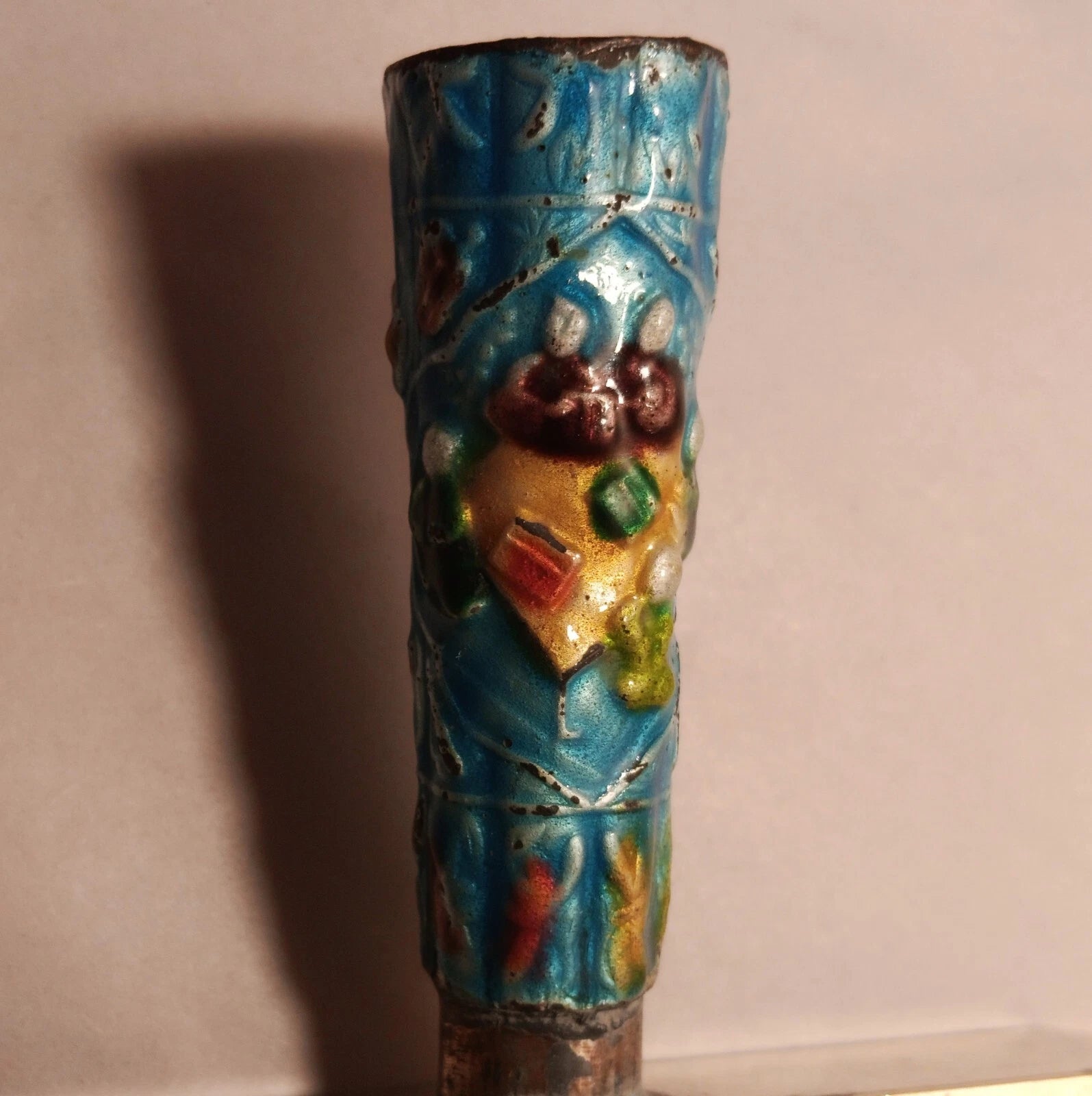 CRUMB CATCHER vtg chinese blue enamel cloisonne coin box teapot vase urn book