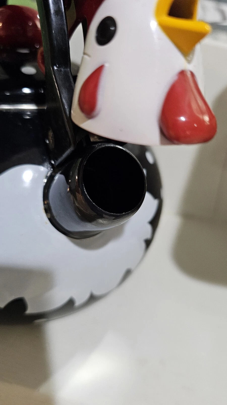 Supreme Housewares Novelty Enamel Whistling Rooster Tea Kettle