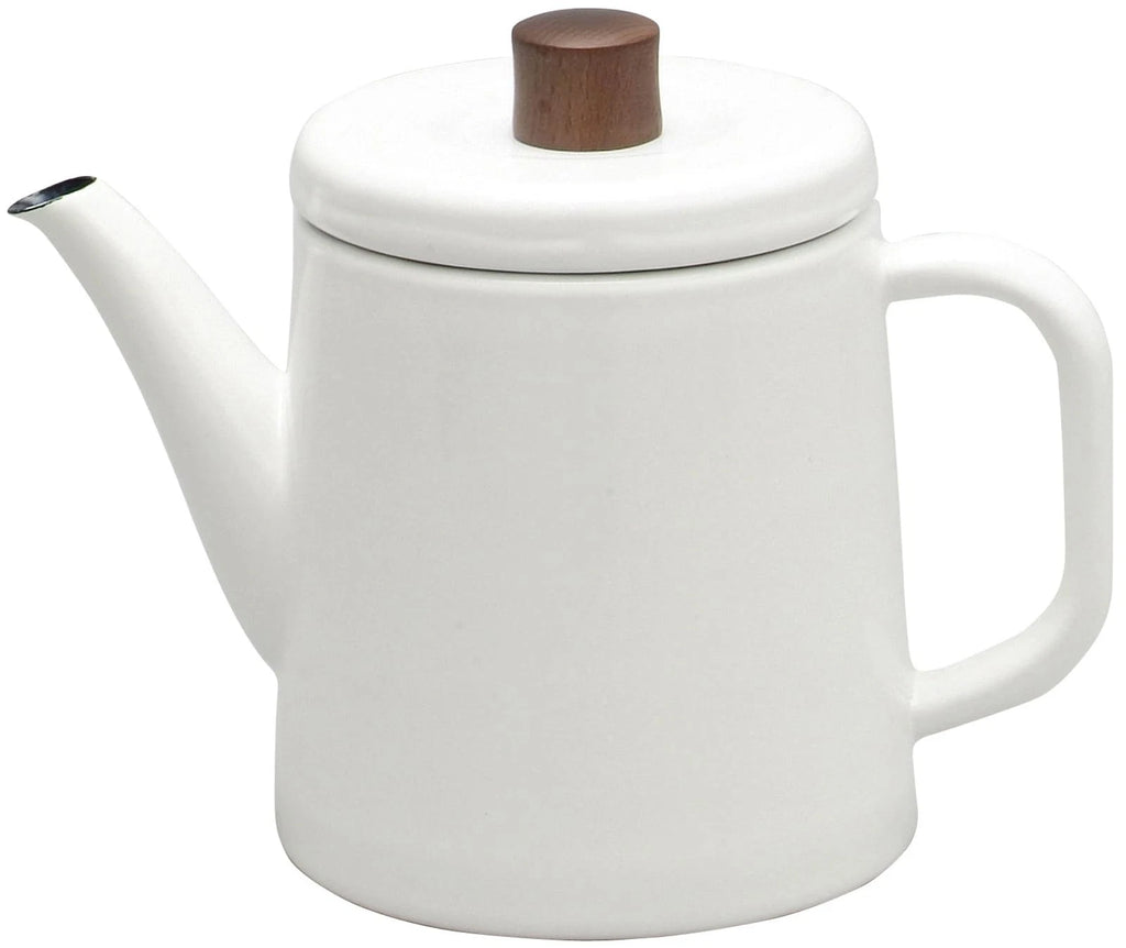 Nodahoro Kettle 1.5L Enamel Gas Fire/IH Compatible Made in Japan Pottle White PT
