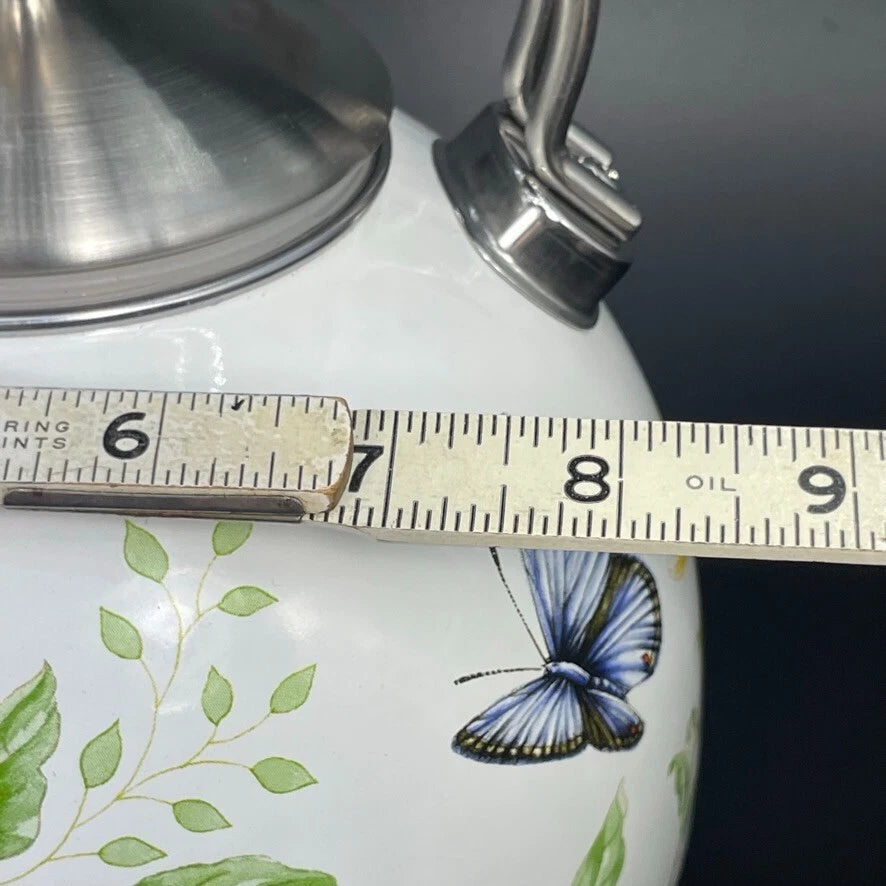 Lenox Butterfly Meadow Enamel Tea Kettle 2.5 Quart #887025 New with Tags No Box