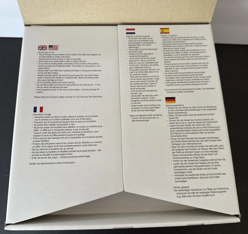 NEW! LE CREUSET Whistling Tea Kettle with Metal Finishes 1.7 qt. Caribbean BLUE