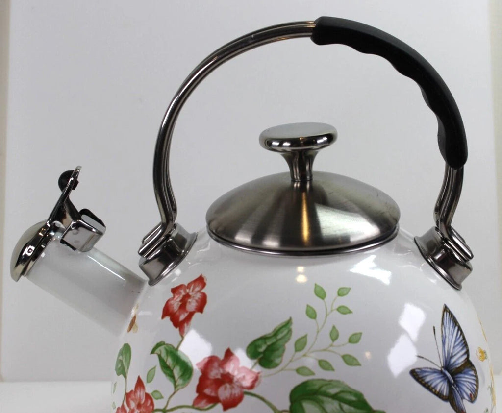 Lenox BUTTERFLY MEADOW Enamel Tea Kettle 2.5 Quart