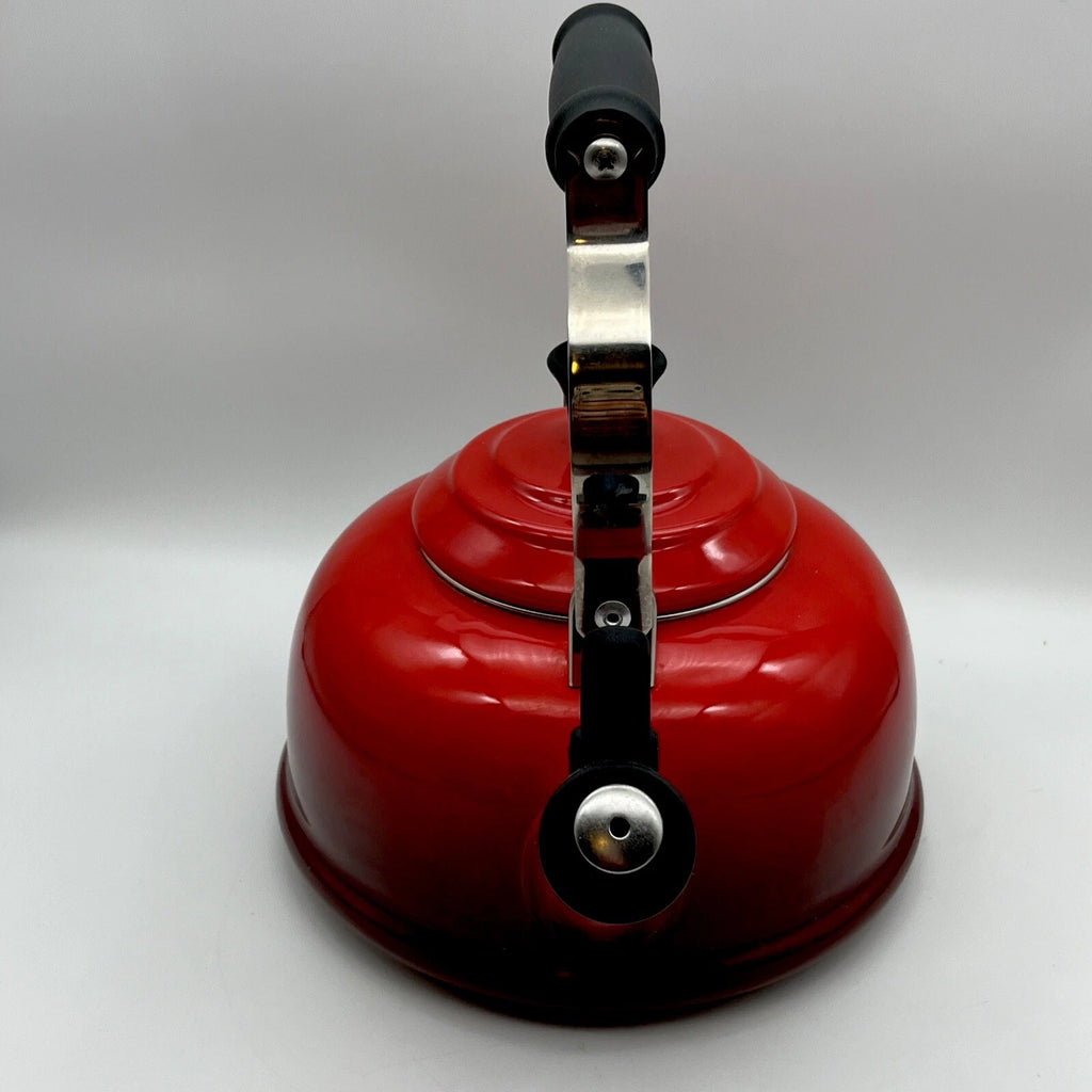 Le Creuset Tea Kettle Teapot Red Ombre Enamel Steel 1.7 Quart