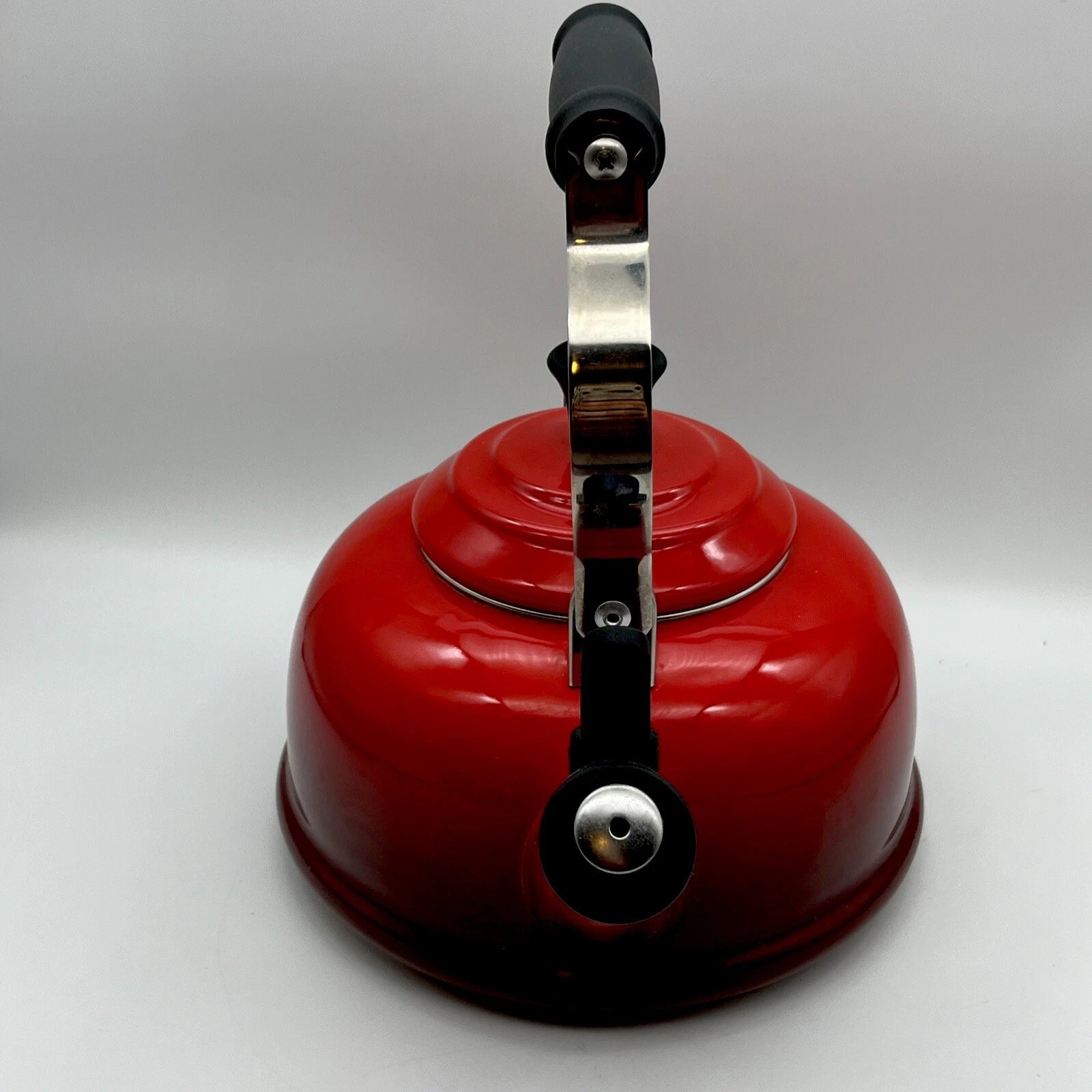 Le Creuset Tea Kettle Teapot Red Ombre Enamel Steel 1.7 Quart