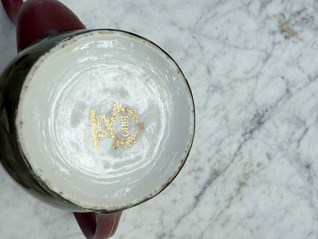 Vintage Hand-Painted Japanese Tea Set – Kutani Moriage Dragon Design, Made in Ja