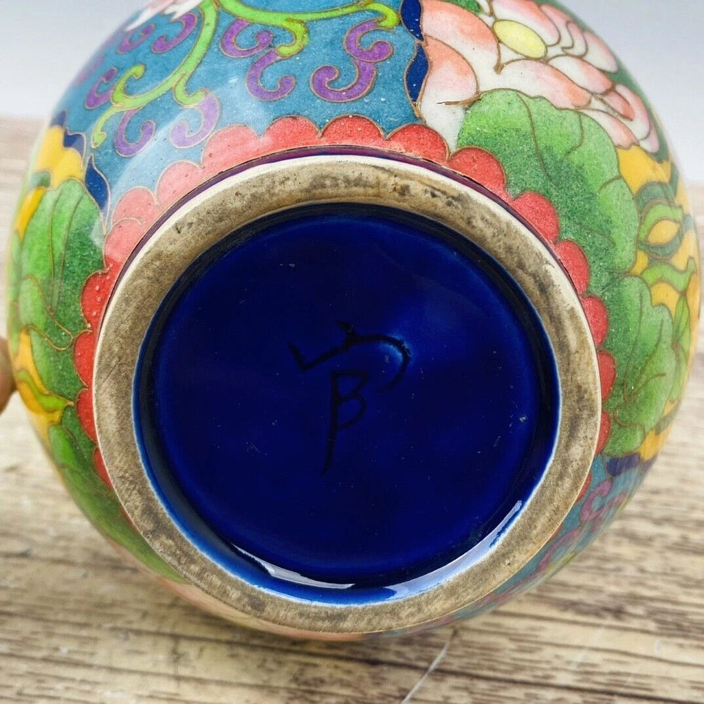 11“ China ancient Song Ding Kiln Filamentation Enamel Chicken head pot