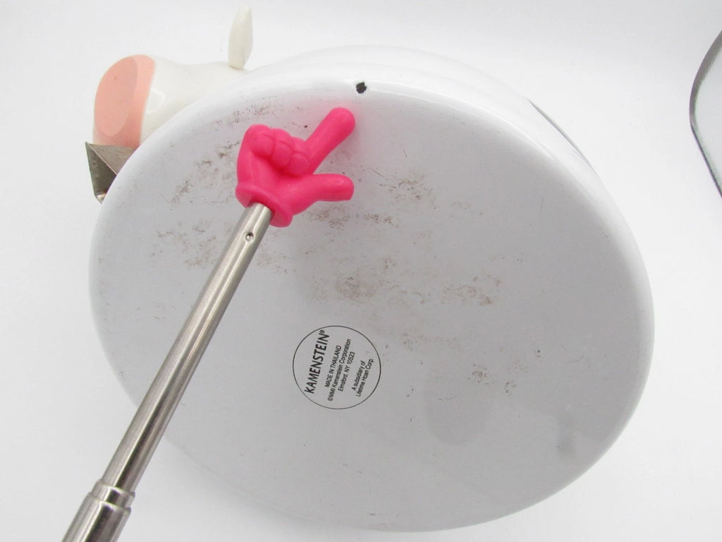 M Kamenstein Black White Cow Whistling Tea Kettle 2.5 qt from 1992