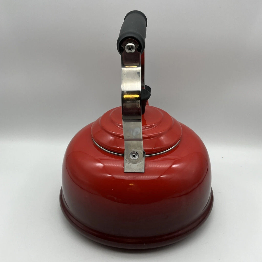 Le Creuset Tea Kettle Teapot Red Ombre Enamel Steel 1.7 Quart