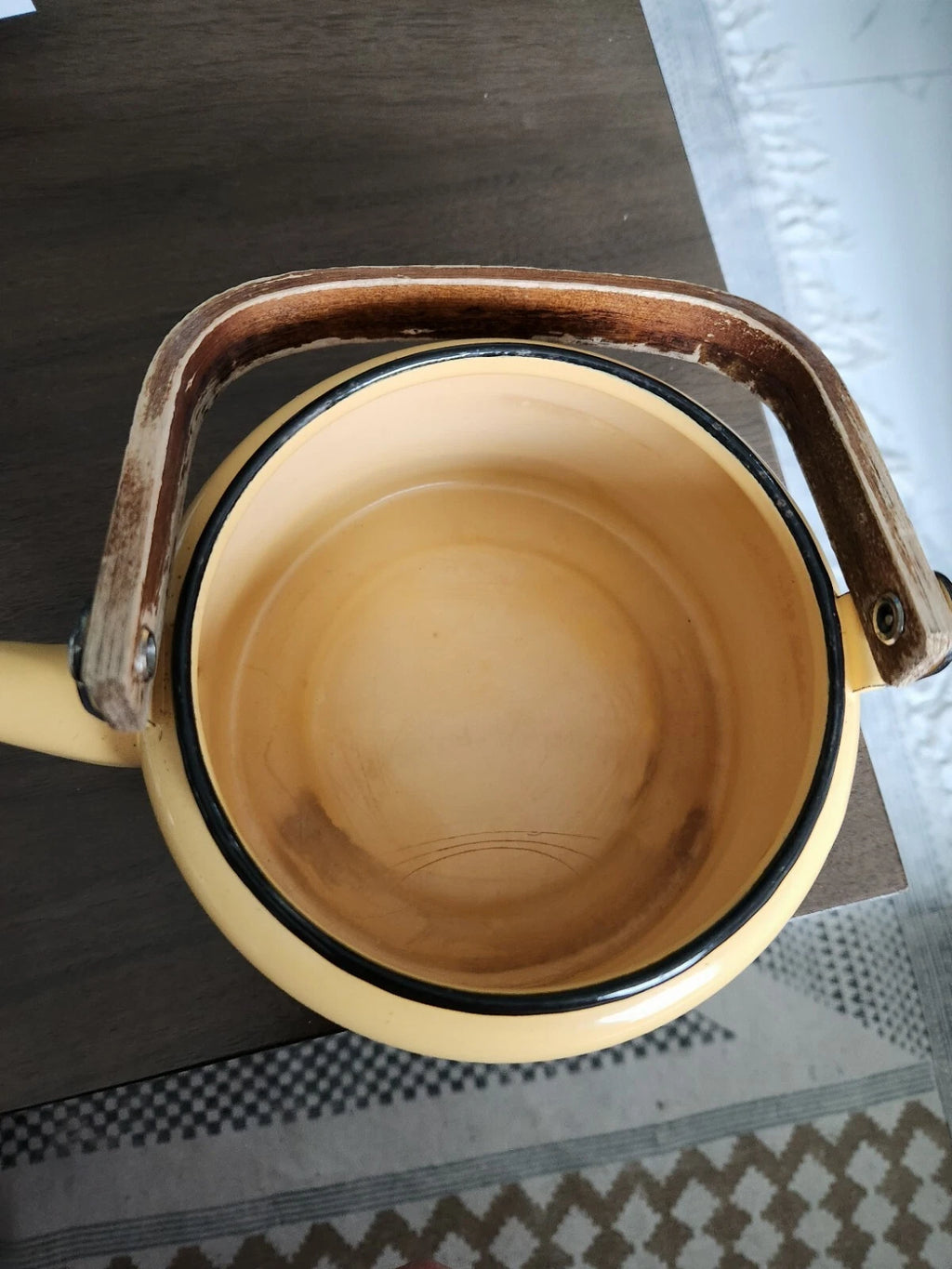 Rare 70’s Sear’s Merry Mushroom Enamelware Tea Kettle