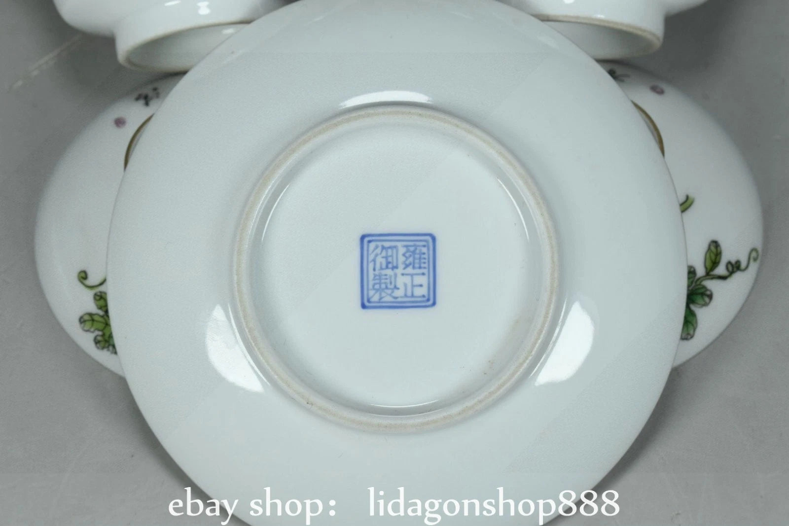 4.4" Old Chinese Yongzheng Enamel Porcelain Flower Fruit insect Bowl Pair