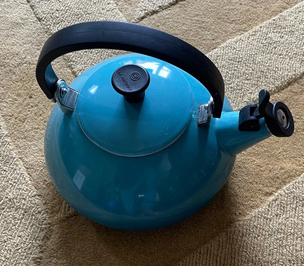 Le Creuset Light Blue ZEN Tea Kettle - 1.5 liter or 1.6 quart - Whistling