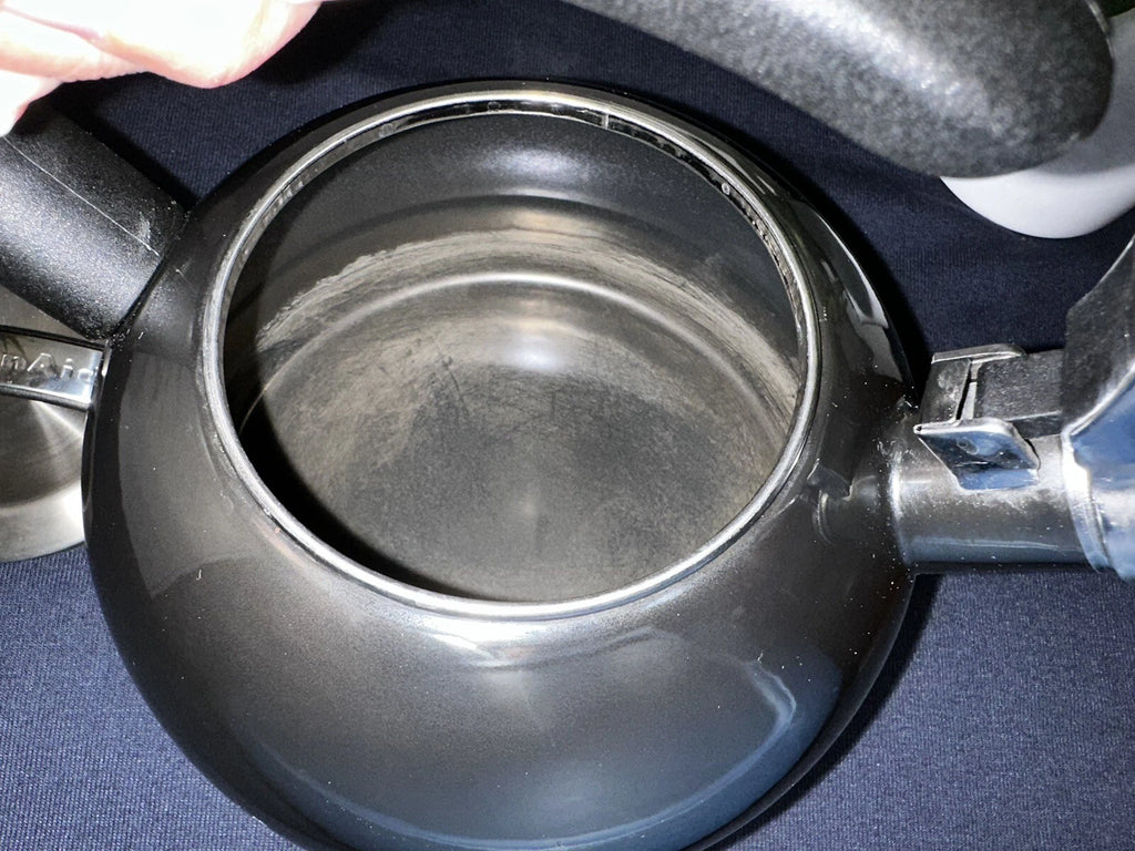 KitchenAid Gunmetal Grey Enamel 2 Quart Tea Kettle Steel Whistling Teapot