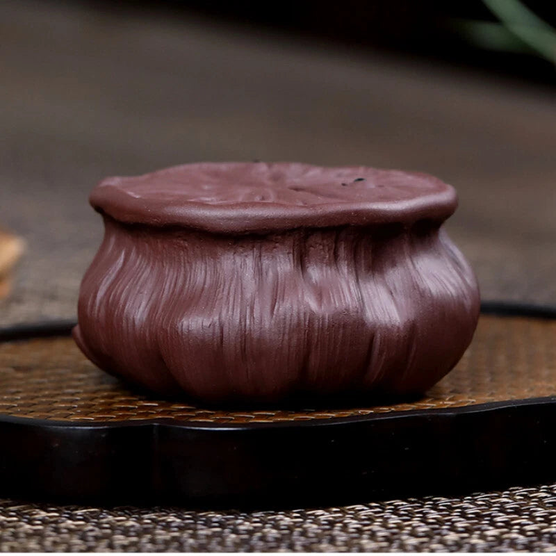 Purple Clay Tea Tray Tea Set Tea Set Decorated Purple Clay Lotus Heart Set