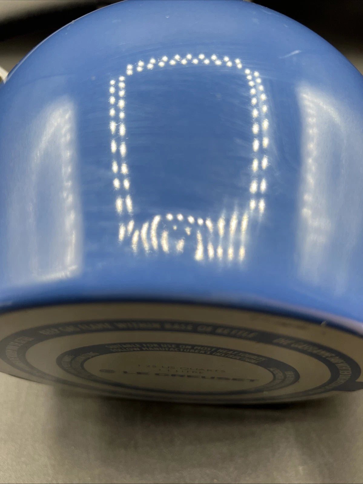 Le Creuset Classic Whistling Kettle 1.25 Qt Blue Enamel Steel Made Thailand