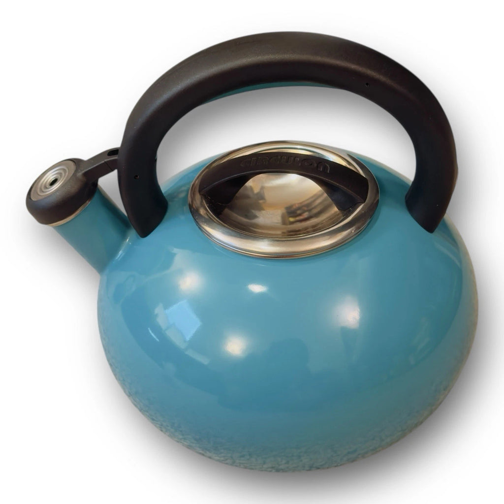 Circulon 2 Qt Stovetop Whistling Tea Kettle Turquoise Enamel
