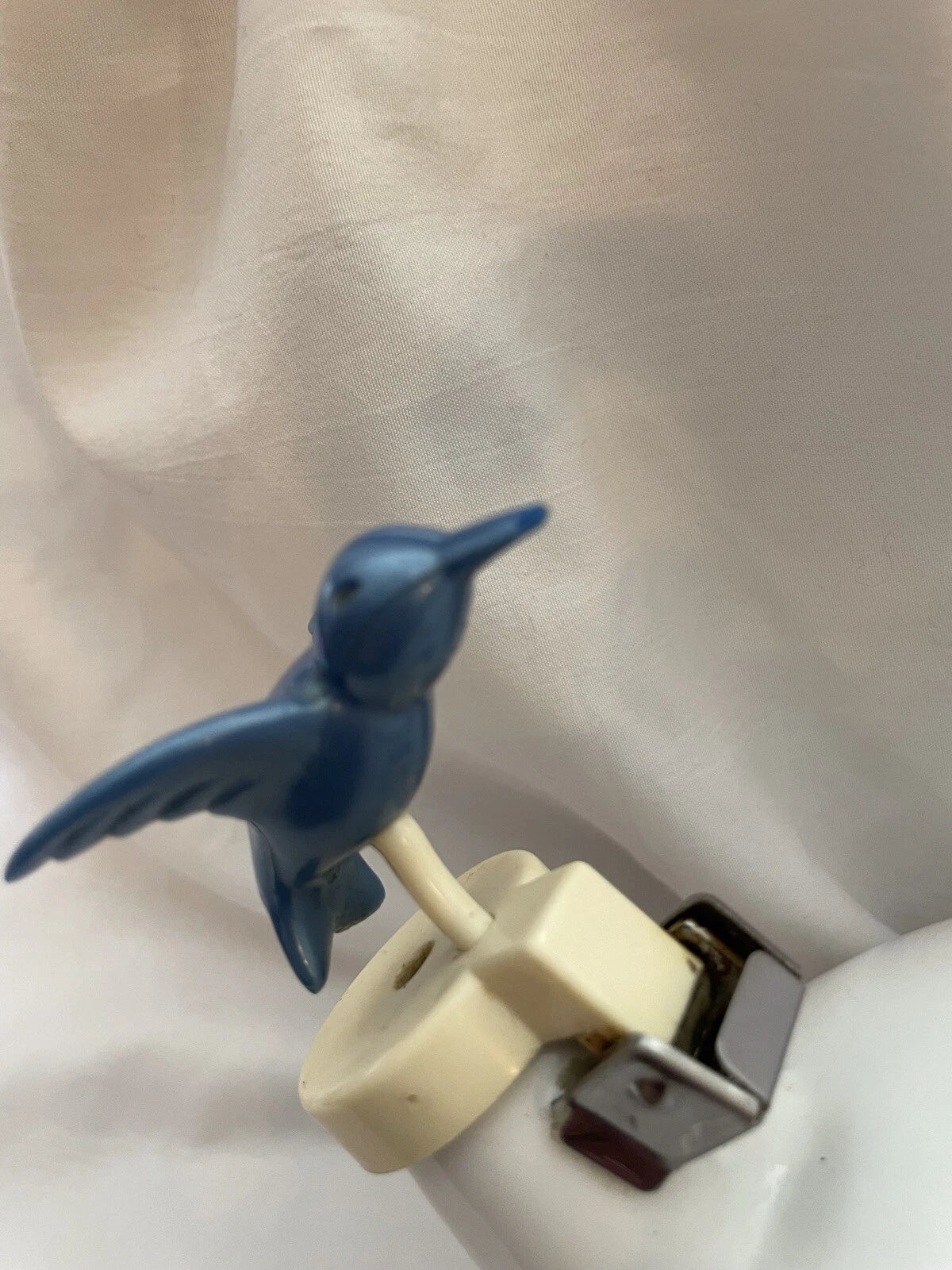 CERAMIC ON STEEL HUMMINGBIRD TEA KETTLE, Vintage, See Description!