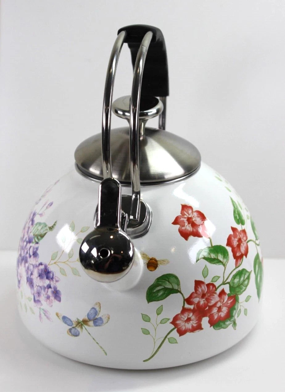 Lenox BUTTERFLY MEADOW Enamel Tea Kettle 2.5 Quart