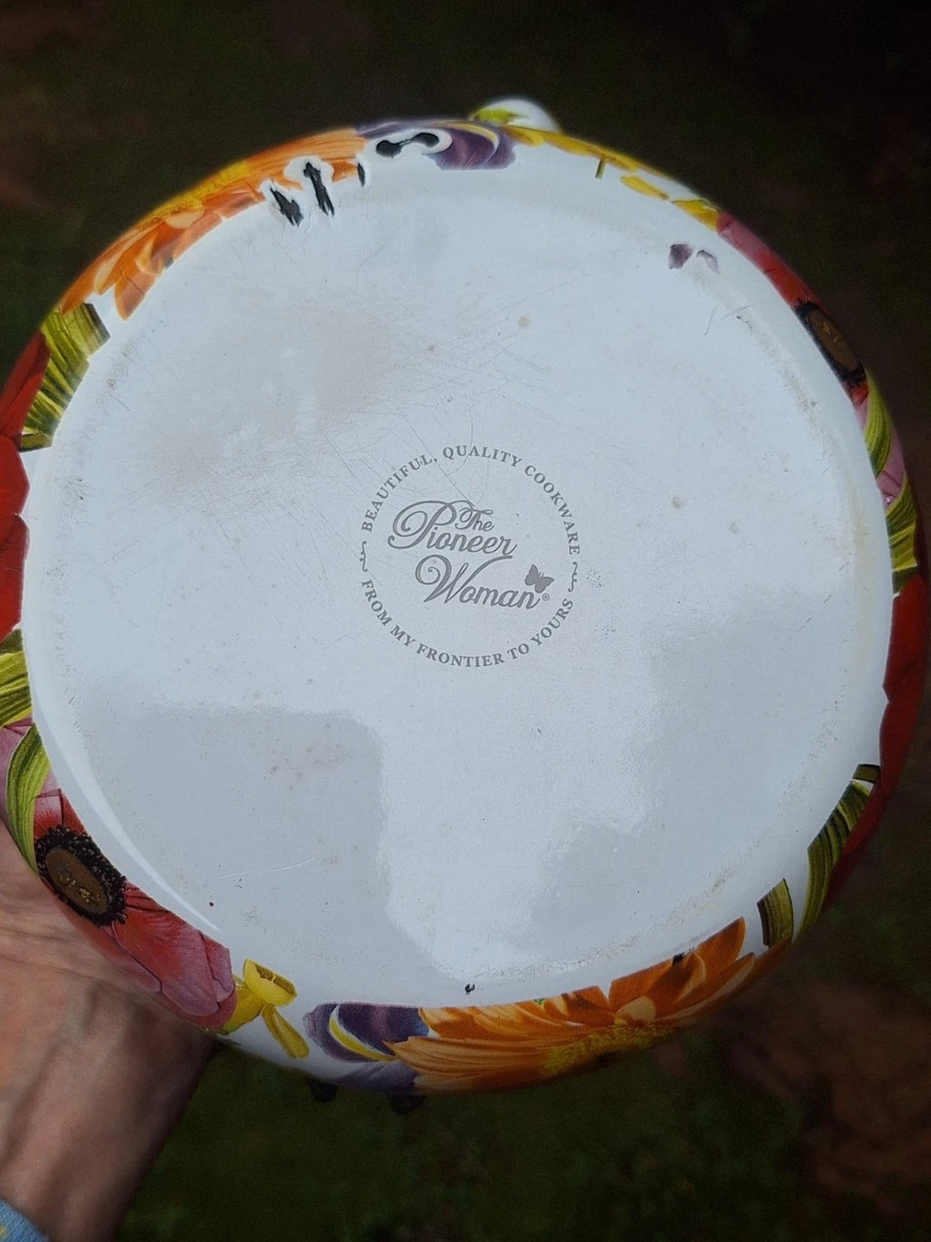 Pioneer Woman 2.3 Qt.tea Kettle Summer Garden Floral Enameled Steel Retired READ