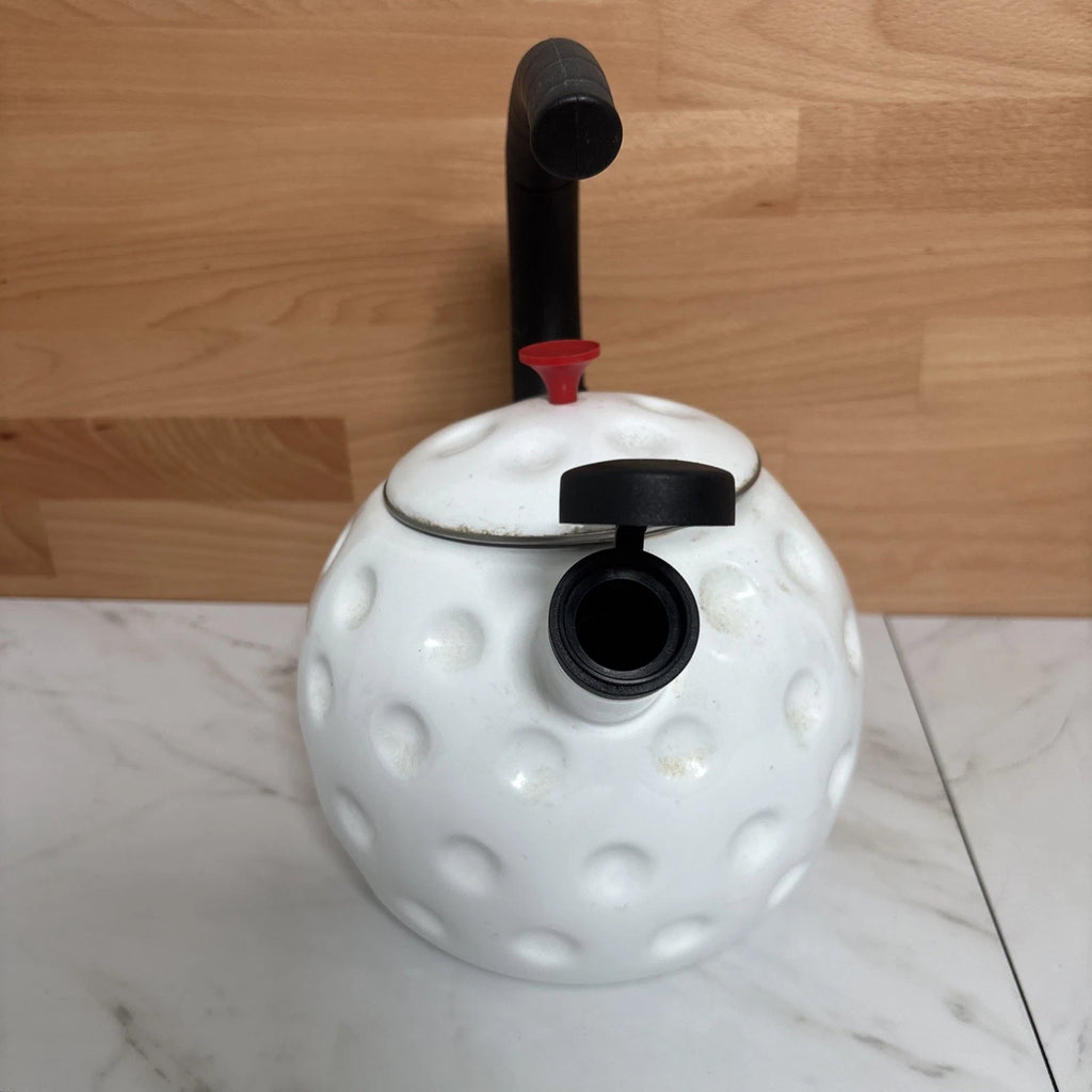 Vintage 90's Copco Enamel Golf Ball Whistling Tea Kettle Golfing Gift