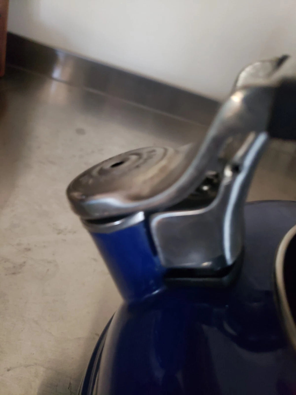 KitchenAid 2 Qt Blue Enamel Whistling Tea Kettle Pot Blue Parts Only Or Repair