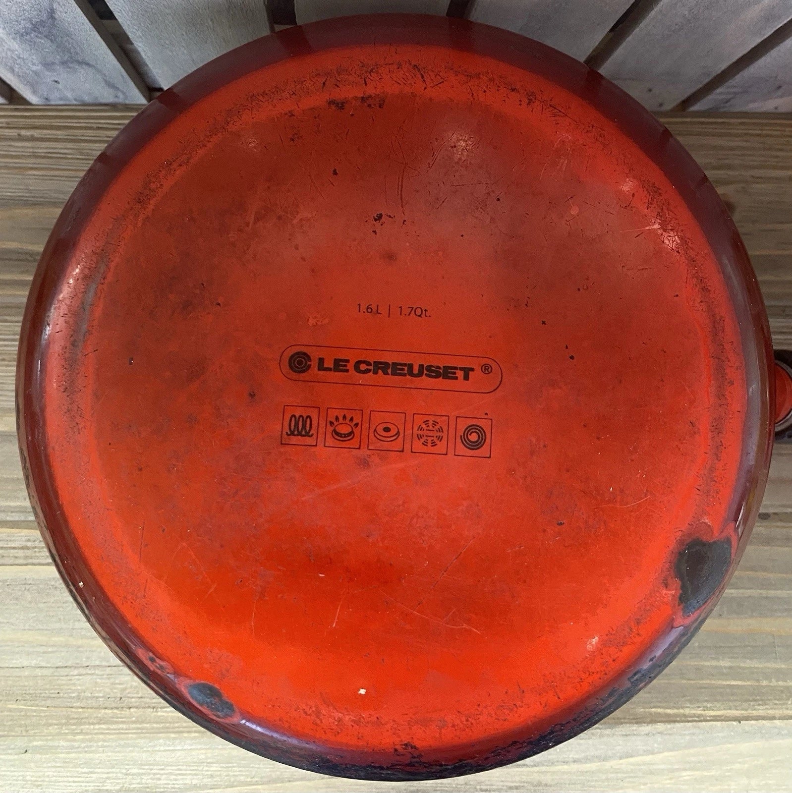 Le Creuset OOLONG Kettle Cerise Red 1.7QT/1.6L Enamel Minor Wear