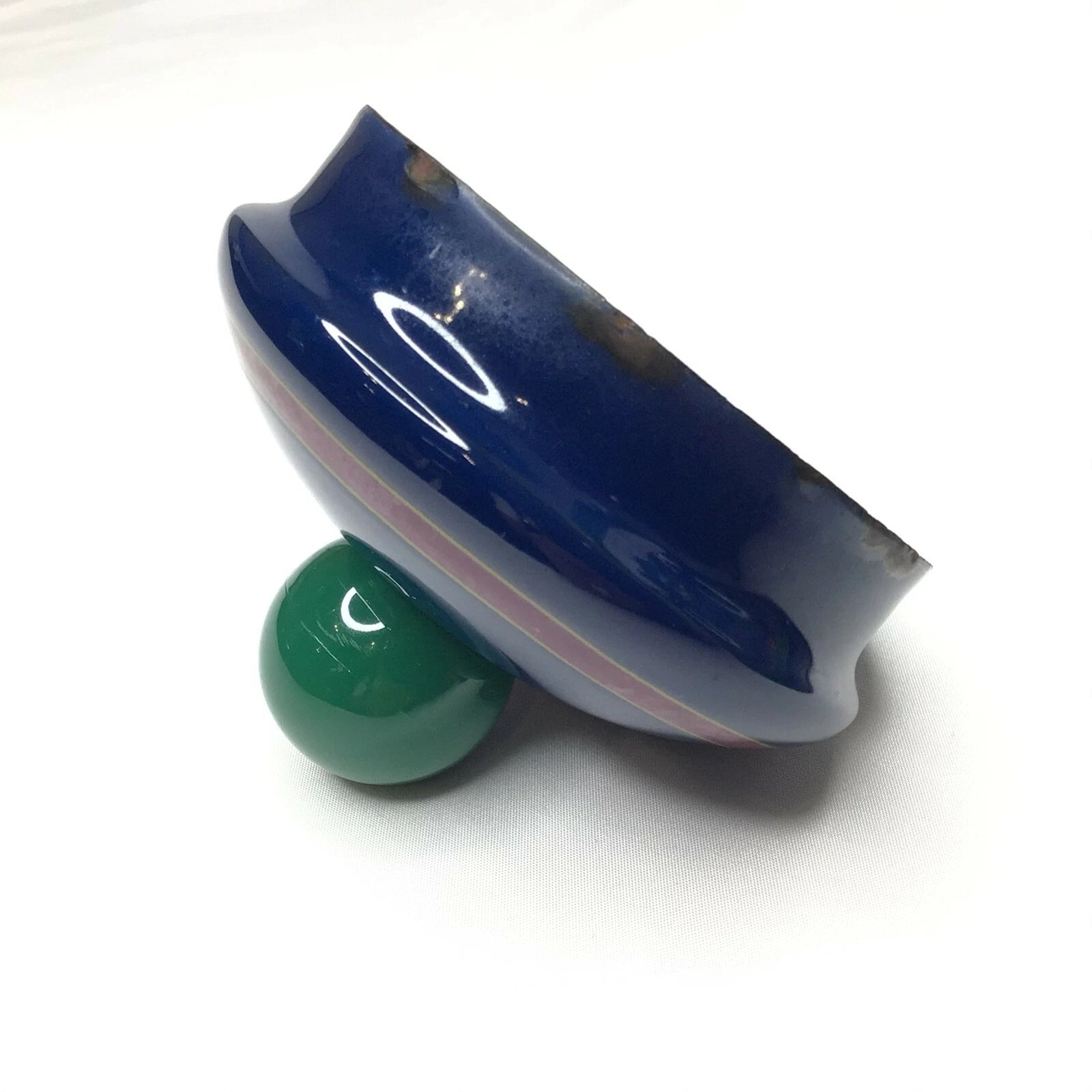 TEA KETTLE PHALZGRAPH GREAT USED CONDITION BLUES & GREEN