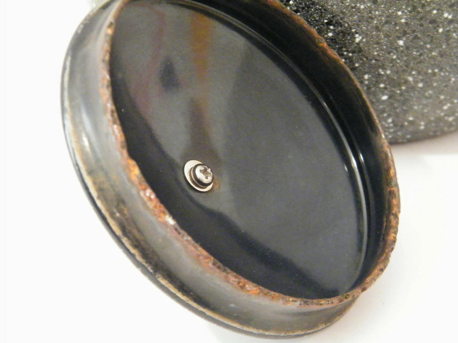 Vintage Enamelware Tea Kettle teapot atomic speckled tea pot mid century modern