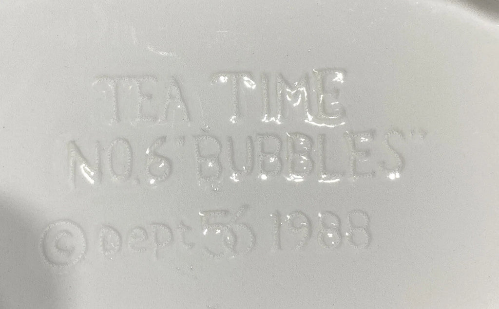 Vintage 1988 Dept 56 Tea Time No. 6 " Bubbles " Collectible Bather w Duck Teapot
