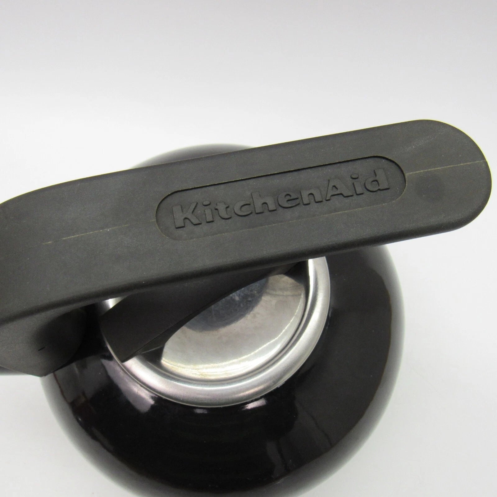 KitchenAid 1.5qt Quart Black Enamel Whistling Teakettle Teapot