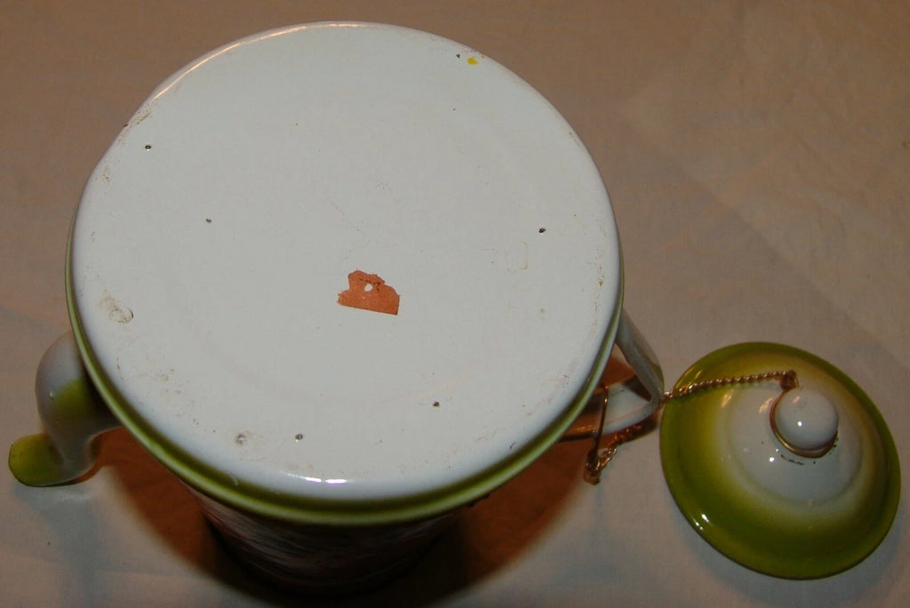 Lot Large Vtg Enamelware Serving Platter Plate Bowl Fruit Tea Pot Teapot Decor