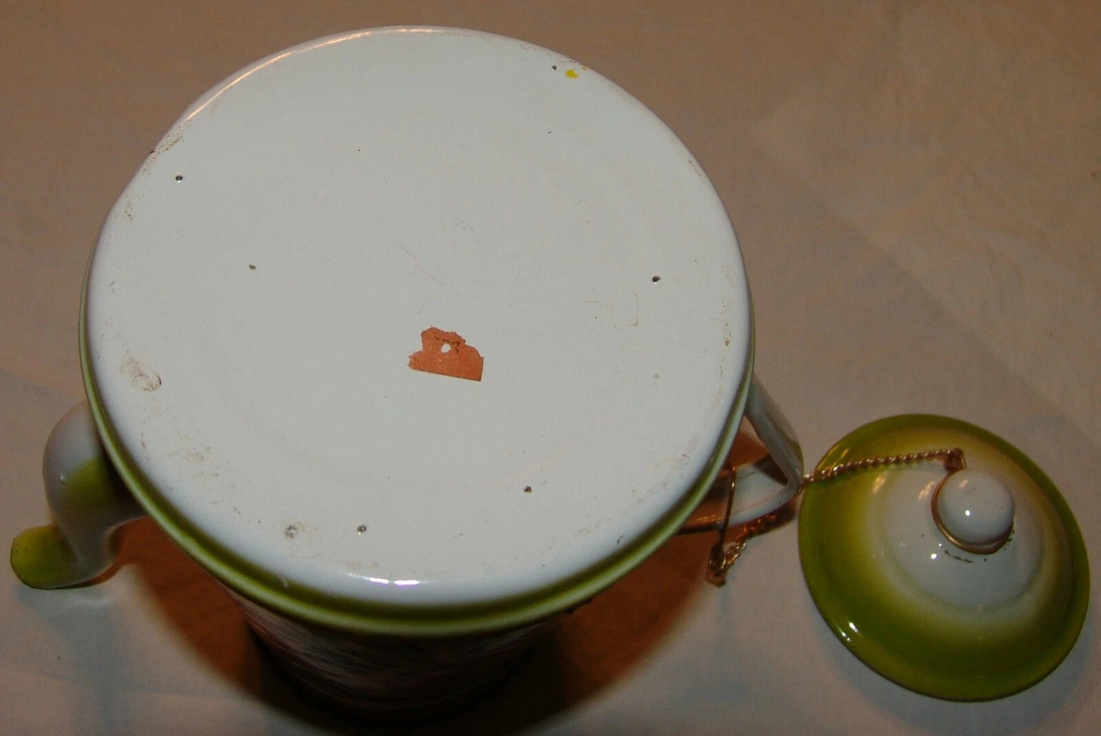 Lot Large Vtg Enamelware Serving Platter Plate Bowl Fruit Tea Pot Teapot Decor