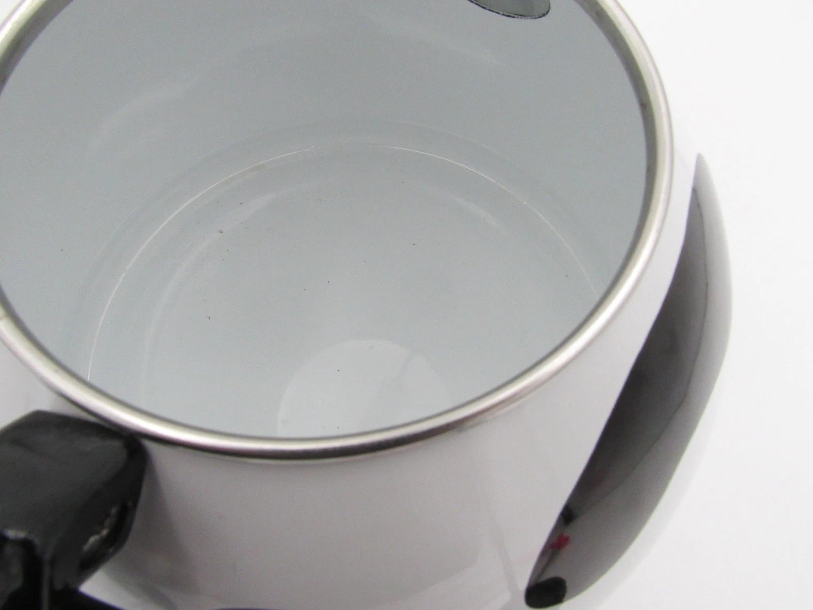 M Kamenstein Black White Cow Whistling Tea Kettle 2.5 qt from 1992