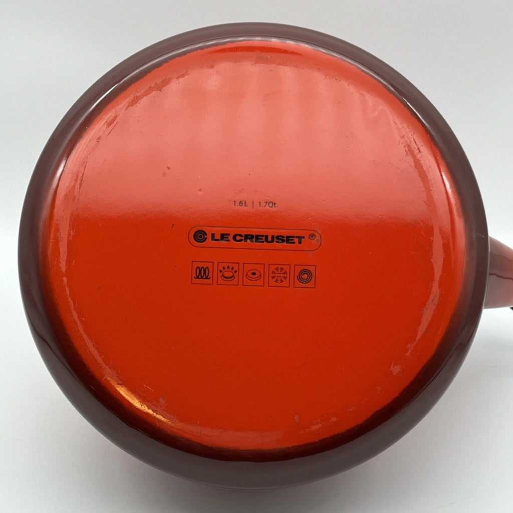Le Creuset Tea Kettle Teapot Red Ombre Enamel Steel 1.7 Quart