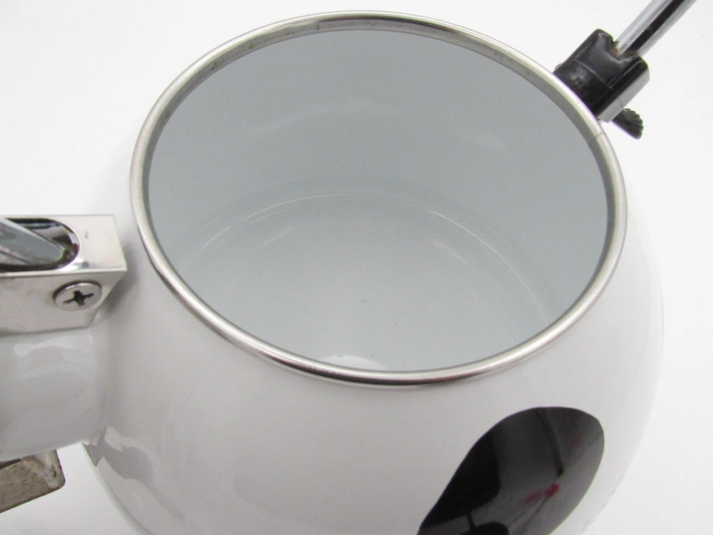 M Kamenstein Black White Cow Whistling Tea Kettle 2.5 qt from 1992