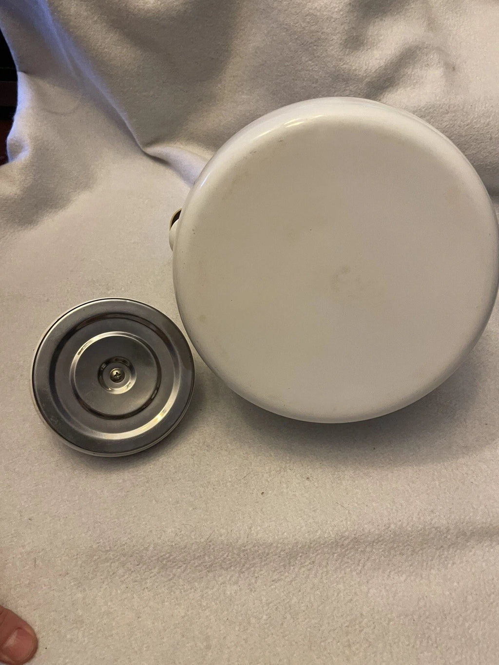 CERAMIC ON STEEL HUMMINGBIRD TEA KETTLE, Vintage, See Description!