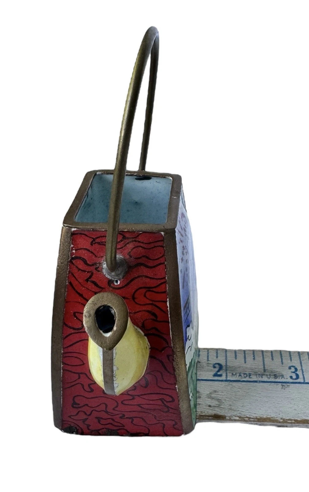 Redfern House Enamel Mini Teapot San Francisco Golden Gate Bridge Cable Car