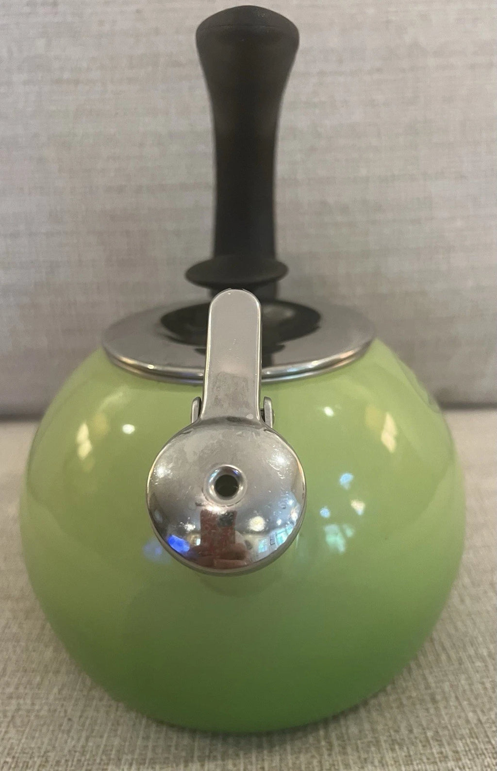 Chantal Heath 2 Qt Whistling Teakettle Apple Green Ombre Enamel Over Stainless