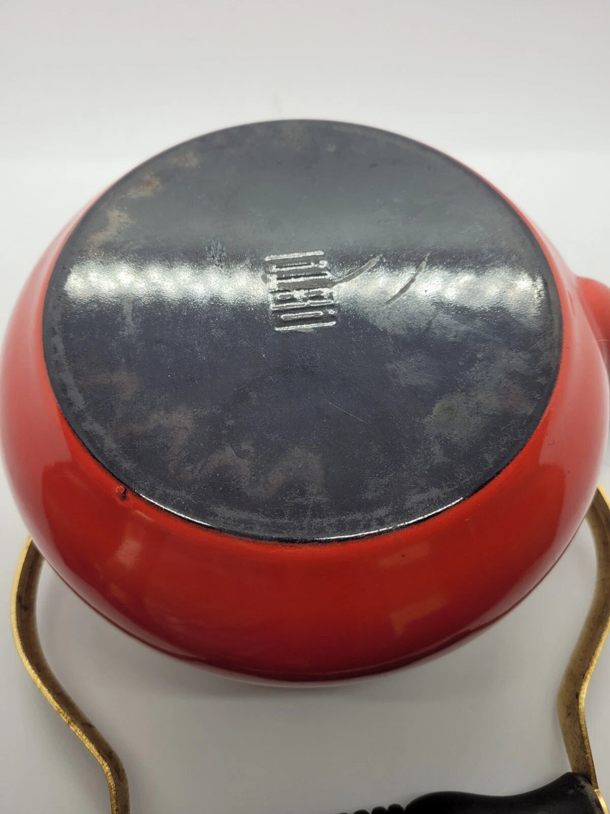 beautiful Water boiler ASTA Fissler red enamel tea kettle Stövchen GUC