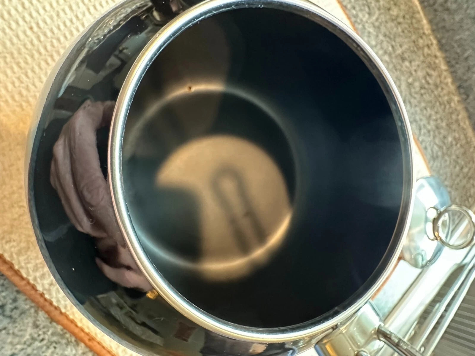 Enamel-on-Steel Classic Tea Kettle BLACK 1.5 Qt