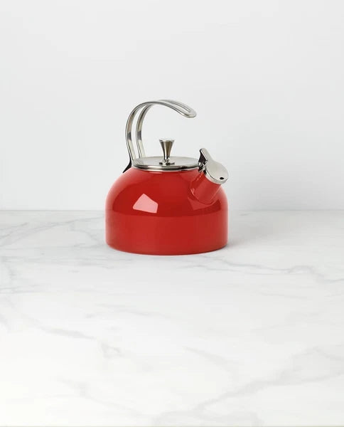Kate Spade's 2.5 Quart Bright Red Enamel Tea Kettle - Fashion Meets Function