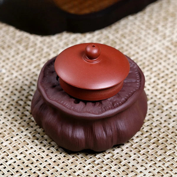 Purple Clay Tea Tray Tea Set Tea Set Decorated Purple Clay Lotus Heart Set